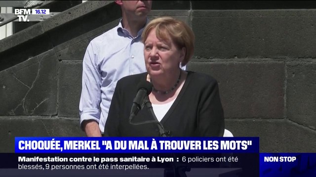 Inondations en Allemagne: pour Angela Merkel, il n'y a quasiment pas de mot dans la langue allemande pour décrire l'étendue des dégâts