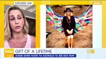 Aussie hosts hold back tears after daughter given flight to see dying mother _ Today Show Australia