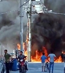 ŞANLIURFA'DA ELEKTRİK TRAFOSU PATLADI