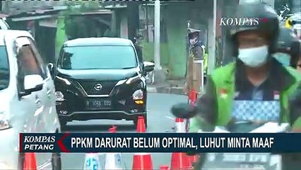 Menteri Luhut Minta Maaf PPKM Darurat Belum Optimal