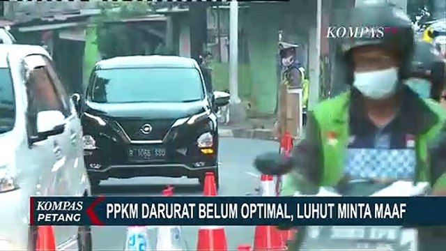 Menteri Luhut Minta Maaf PPKM Darurat Belum Optimal