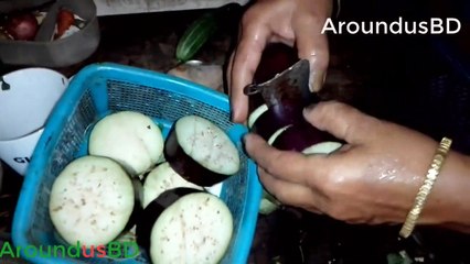 Easy and Simple Begun Bhaja Begun baza Bengali-style Fried Eggplant village style