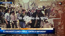 El presidente Alberto Fernández llamó a unirse «contra la impunidad» a 27 años del atentado a la AMIA
