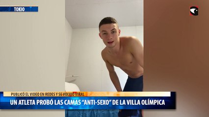Un atleta probó las camas “anti-sexo” de la Villa Olímpica