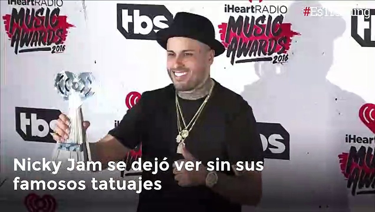 ¿Nicky Jam sin tatuajes? El cantante se dejó ve...