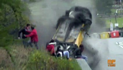 Ralli kazasından mucize gibi kurtuluş