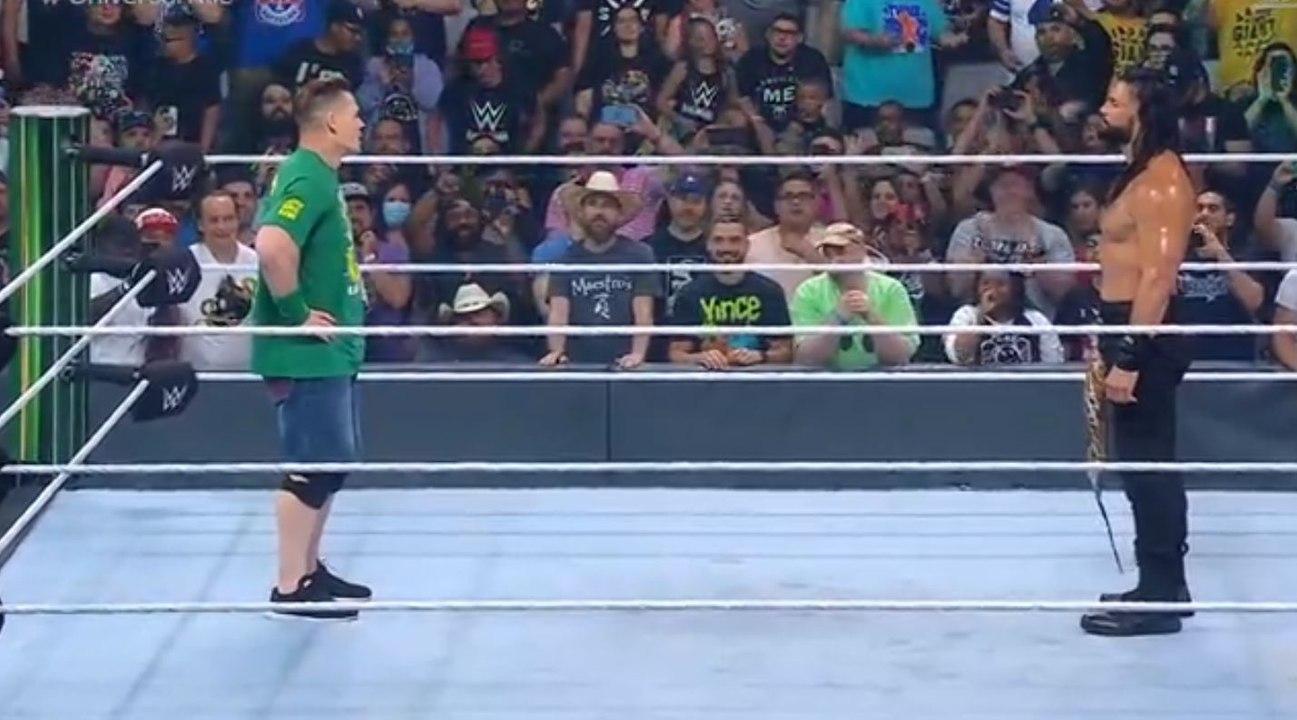 JOHN CENA IS BACK AT MONEY IN THE BACK VS ROMAN REIGNS VS EDGE