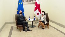 Son Dakika | AB Konseyi Başkanı Michel, Gürcistan Cumhurbaşkanı Zurabişvili tarafından kabul edildi