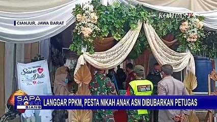 Langgar PPKM, Resepsi Pernikahan Dibubarkan Petugas