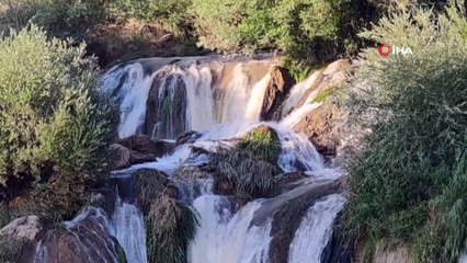 Sel suları şelaleyi böyle coşturdu