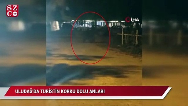 Uludağ'da turistin korku dolu anları