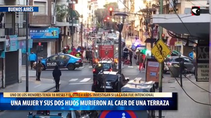 38 Una mujer y sus dos hijos murieron al caer de una terraza