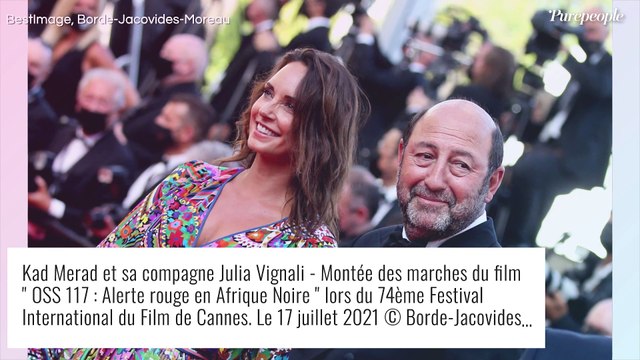 Cannes 2021 : Kad Merad et Julia Vignali amoureux complices sur le tapis rouge