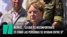 Merkel visita las zonas de las inundaciones: 