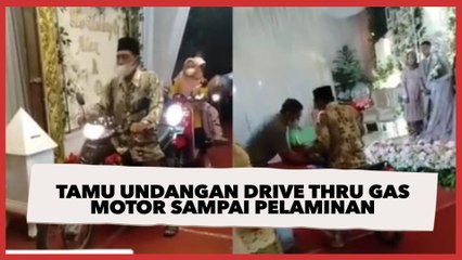 Viral Pernikahan PPKM, Tamu Undangan Drive Thru Gas Motor Sampai Pelaminan