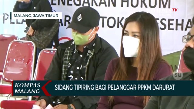 Pelanggar PPKM Darurat di Kota Malang Ikuti Sidang Tipiring
