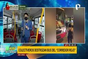 Ate: colectiveros informales destrozan bus del Corredor Rojo por venganza