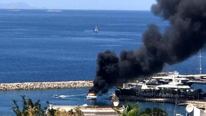 Milyon dolarlık yat küle döndü, zarar çok büyük