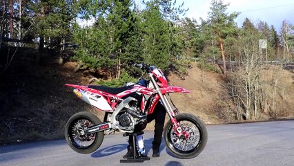 Practising Next Level Supermoto Stunts _ Honda CRF450L