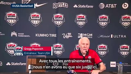 USA - Popovich : "Nous voulons nous améliorer"