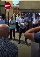 Taxi drivers demonstrate outside Wakefield Town Hall 19/7/2021