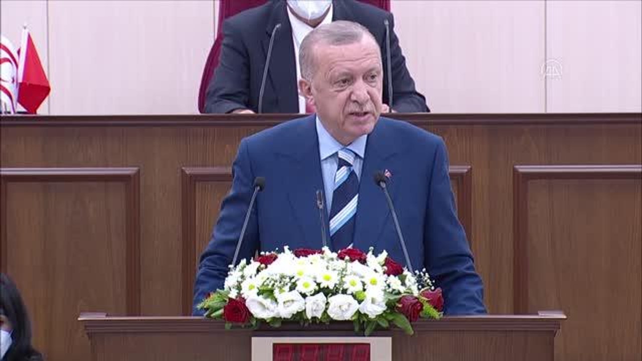 Cumhurbaşkanı Erdoğan: "Kıbrıs davasının sahibi, yavru vatanıyla, anavatanıyla, büyük Türk milletinin tamamıdır"