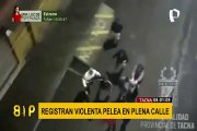 Pelea callejera en Tacna: sujetos se propinan puñetes y patadas en plena vía pública