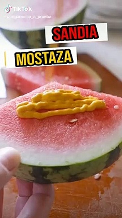 Sandia con mostaza