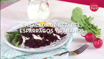 Ensalada con betabel, espárragos y rábano.| Cocina Fácil