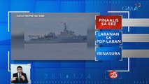 Barko ng Chinese Navy na nasa ating Exclusive Economic Zone, napaalis ng PCG | Saksi