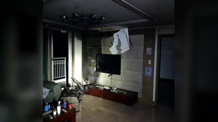 코로나 확진자 치료받는 생활치료센터 불...인명피해 없어 / YTN