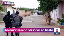 Comando irrumpe en fiesta y ejecuta a ocho personas en Zacatecas