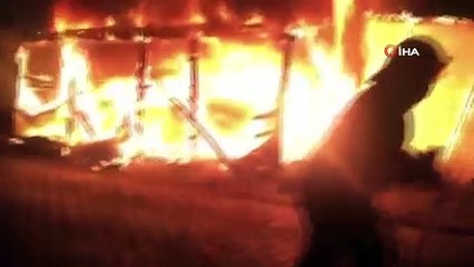 Kırıkkale'de otomobil ve tandırlık alevlere teslim oldu