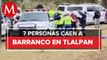 Accidente en barranca de la alcaldía Tlalpan deja una mujer fallecida y 6 lesionados