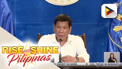 Descargar video: Pangulong Duterte, handang magpatupad ng mas mahigpit na patakaran kapag hindi agad naagapan ang banta ng Delta variant sa bansa; MMC, inirekomenda sa IATF na muling higpitan ang pagpapalabas sa kabataan