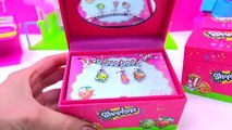 4 Shopkins Jewelry Boxes Charm Necklaces & Earrings Season 1 Characters Video