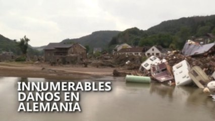 Descargar video: Cientos de víctimas y numerosos daños tras las inundaciones en Alemania