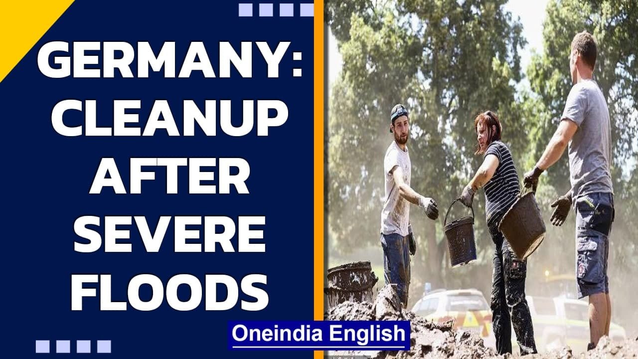 Germany: As floodwaters subside, local residents cleanup| Oneindia News