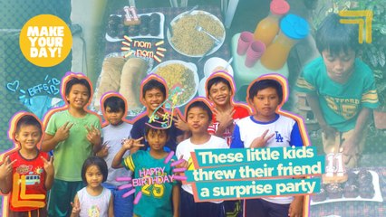 These little kids threw their friend a surprise party | Make Your Day