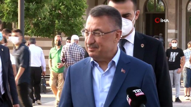 Cumhurbaşkanı Yardımcısı Fuat Oktay Bayram namazı sonrası açıklamalarda bulundu