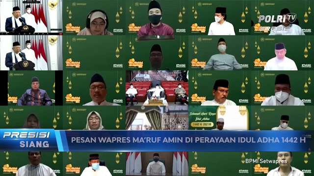 Wakil Presiden Ma'aruf Amin Sampaikan Sambutan Acara Takbiran Idul Adha