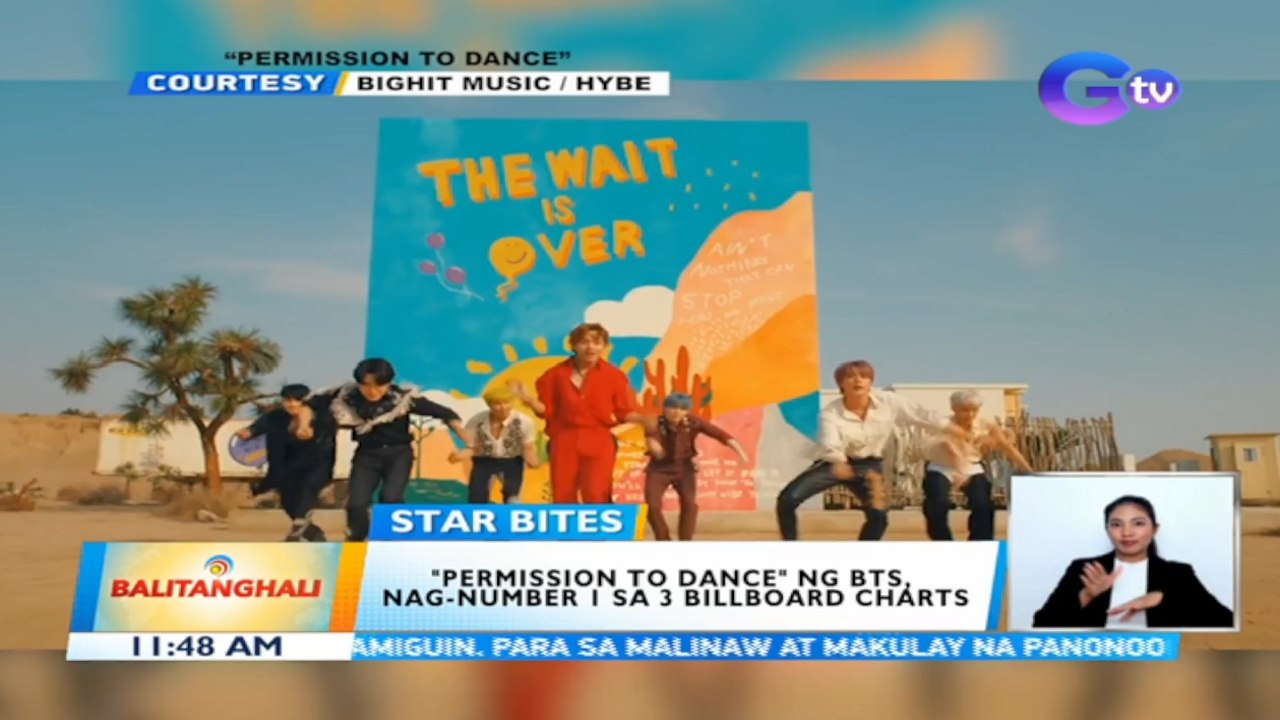 "Permission to Dance" ng BTS, nag-number 1 sa 3 Billboard charts | BT