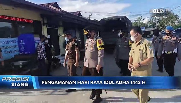 Kapolres Kapuas Hulu Apel Gabungan & Patroli Malam Idul Adha