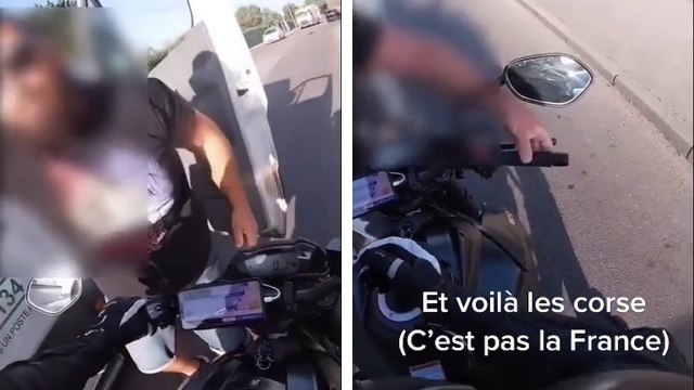 Quand un Corse s'énerve contre un motard qui le double