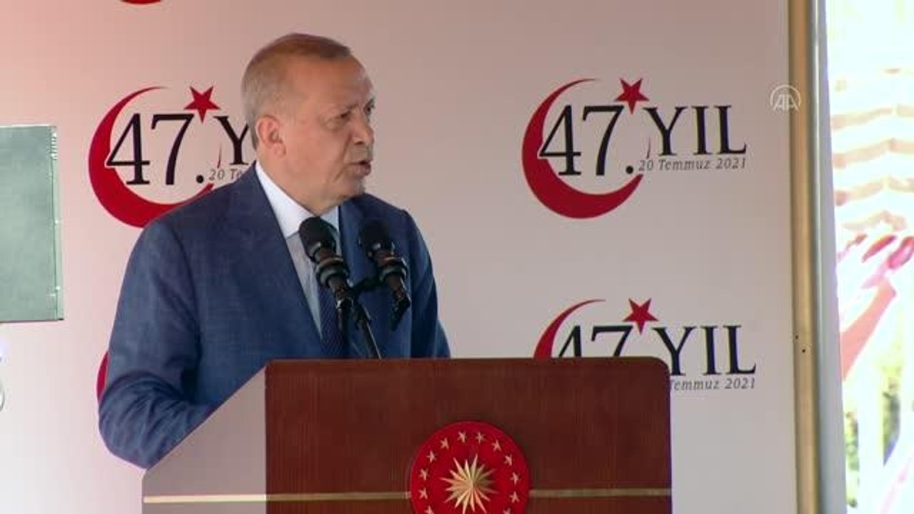 Cumhurbaşkanı Erdoğan: "Öncelikle Kıbrıs Türkü'nün egemen eşitliği ile eşit statüsü teyit edilmelidir, çözümün anahtarı da budur"