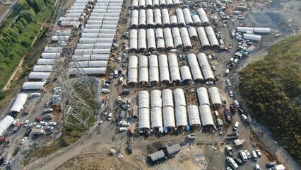 SULTANGAZİ'DE KURBAN PAZARINDAKİ HAREKETLİLİK HAVADAN GÖRÜNTÜLENDİ 2