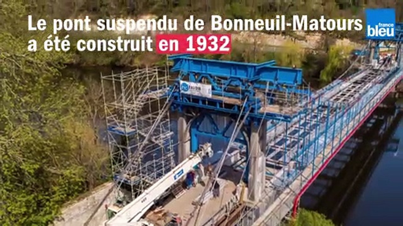 Pont suspendu de Bonneuil-Matours : un chantier XXL