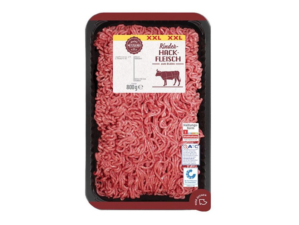 Wegen kunststoffteilchen: aldi und lidl rufen hackfleisch zurück