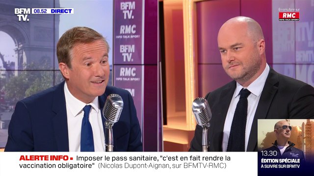 Nicolas Dupont-Aignan et Philippe Corbé se clashent sur BFMTV