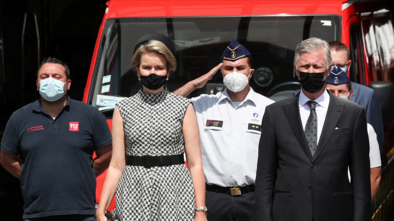 Journée de deuil national en Belgique: le roi Philippe et la reine Mathilde à Verviers